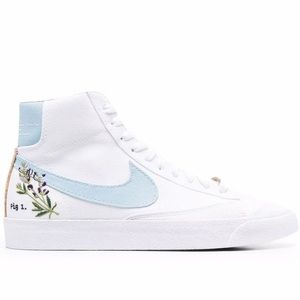 Nike blazer mid ‘77 indigo embroidered high top sneakers